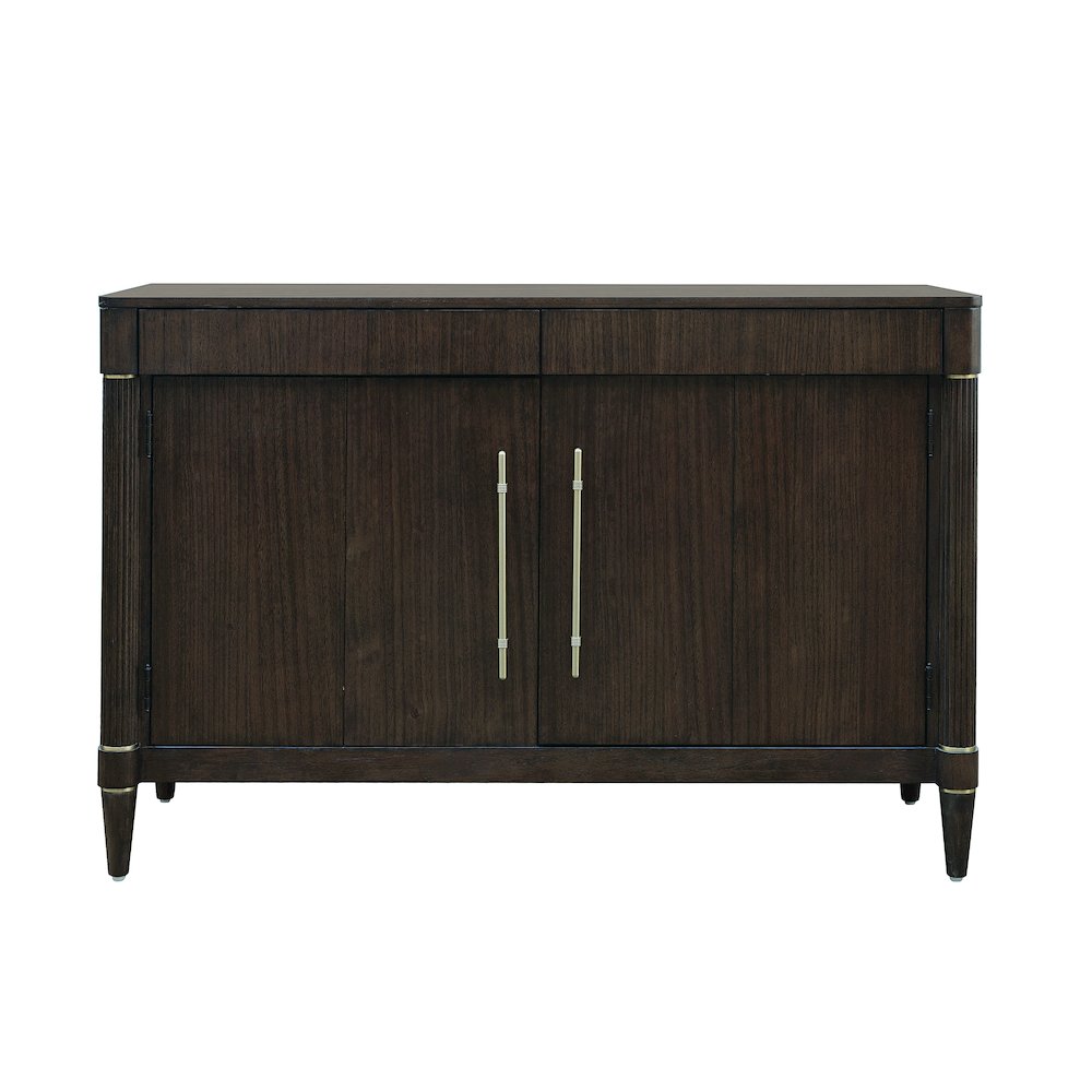 Asher Park 2 Door Server with Storage Drawer, Piano Brown Finish. Picture 2
