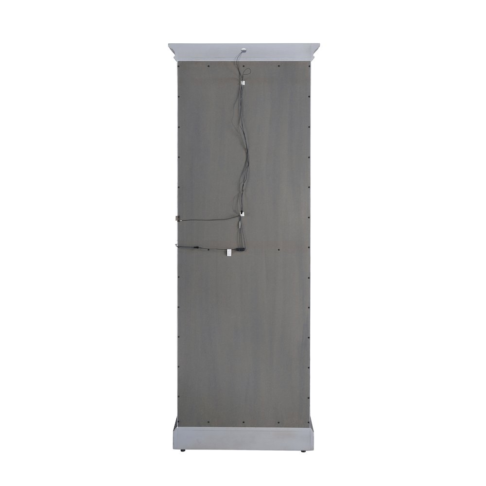 Side Entry Accent Curio, Gray Finish. Picture 4