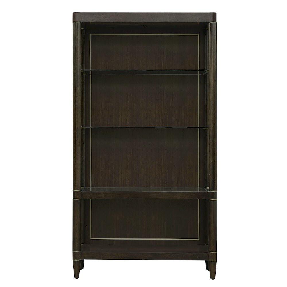 Asher Park Open Shelf Etagere, Piano Brown Finish. Picture 2