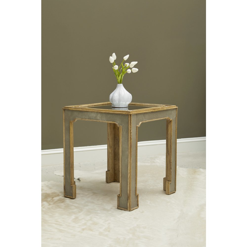 Art Deco Side Table with Mirror Top. Picture 5
