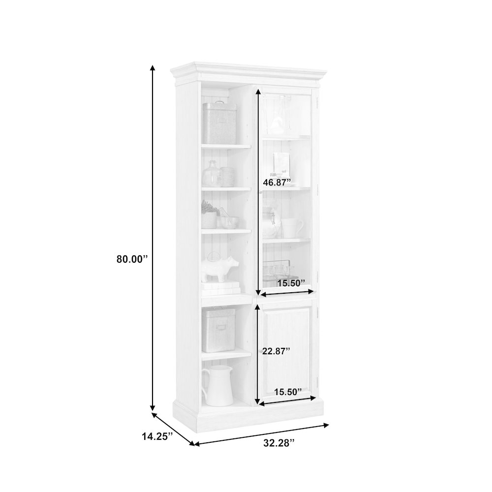 Display Curio Cabinet in Light Gray. Picture 8