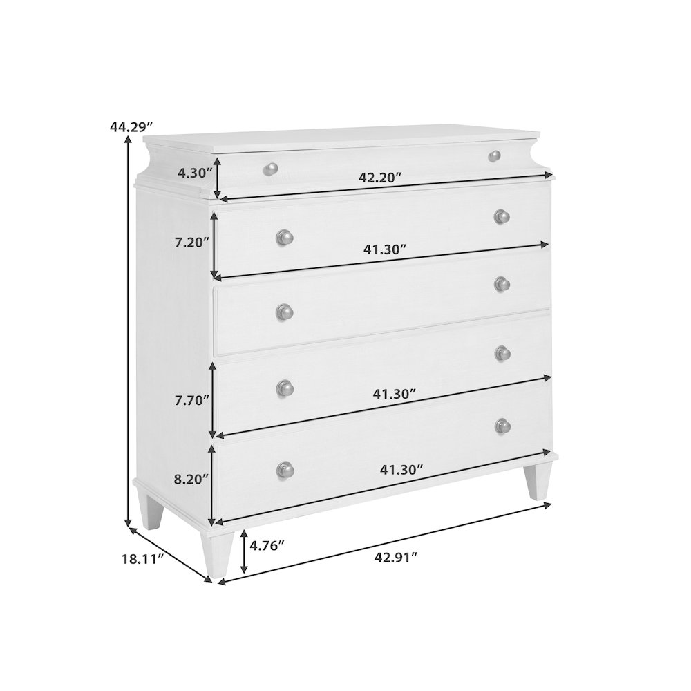 5-Drawer Bachelor's Chest with Jewelry Tray. Picture 9
