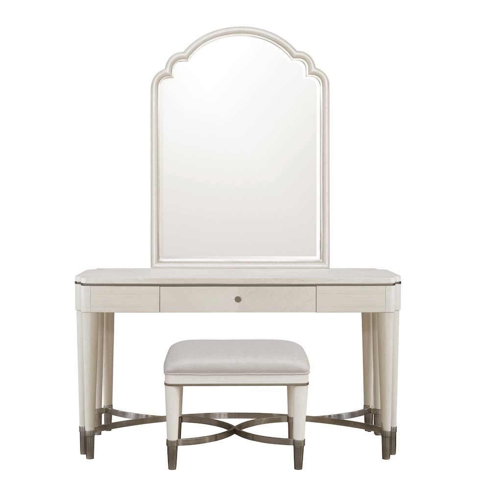 Grace Vanity and Mirror Set with Stool. Picture 4