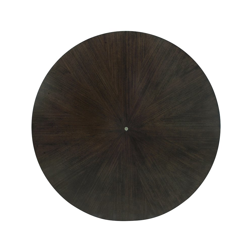 Asher Park Round Dining Table, Piano Brown Finish. Picture 3