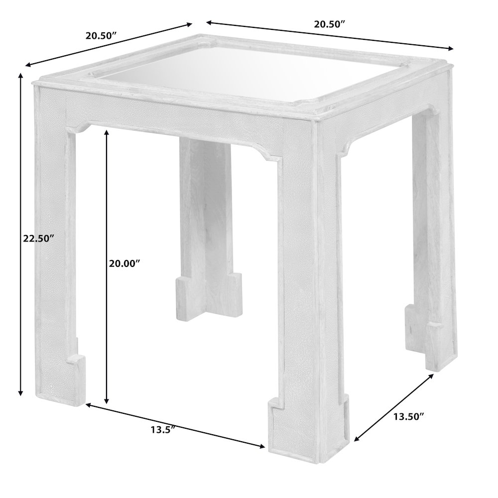 Art Deco Side Table with Mirror Top. Picture 6