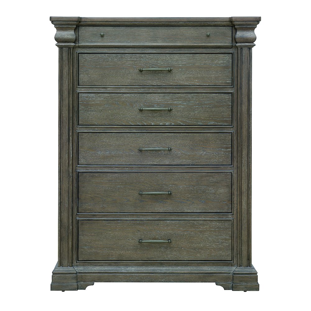 Madison Ridge Brown 6 Drawer Chest. Picture 3