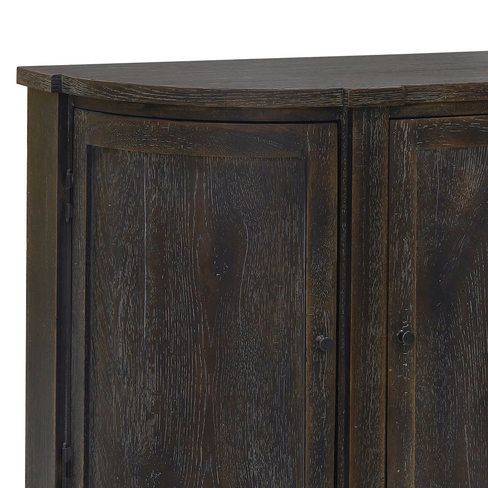 Curved 3 Door Hallway Accent Chest. Picture 7