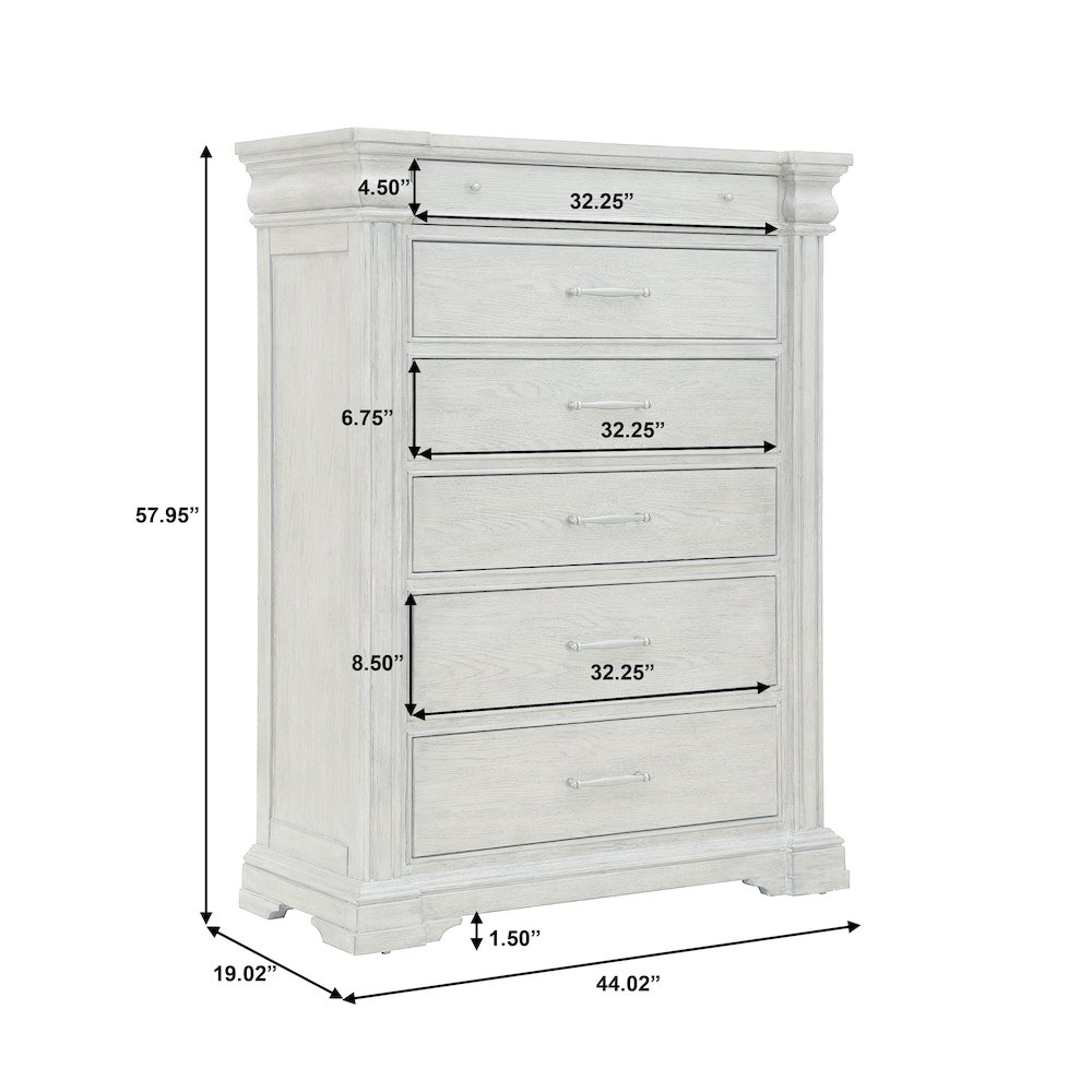 Madison Ridge Brown 6 Drawer Chest. Picture 6