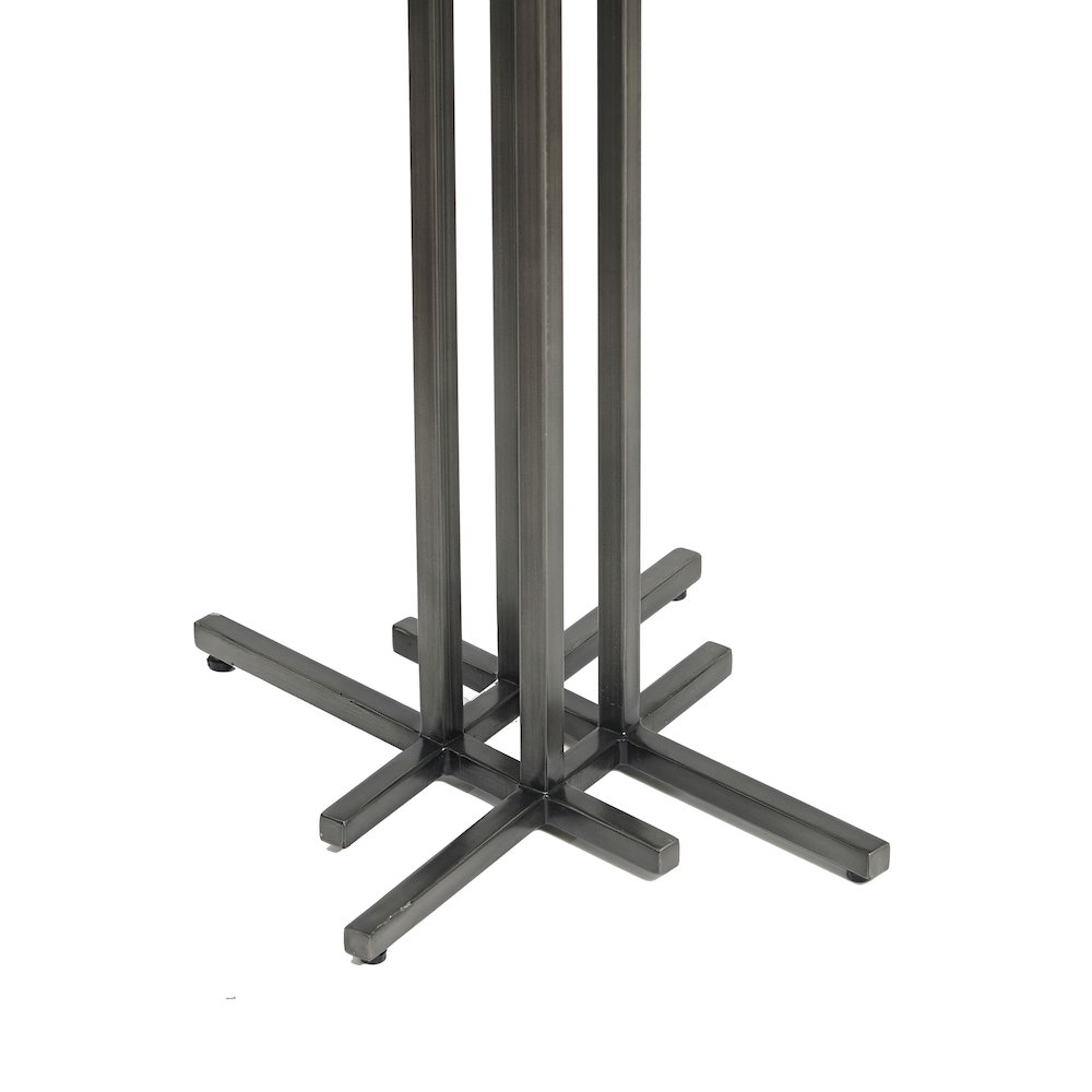 Glass Top Spot Table with Metal Base Pedestal. Picture 5
