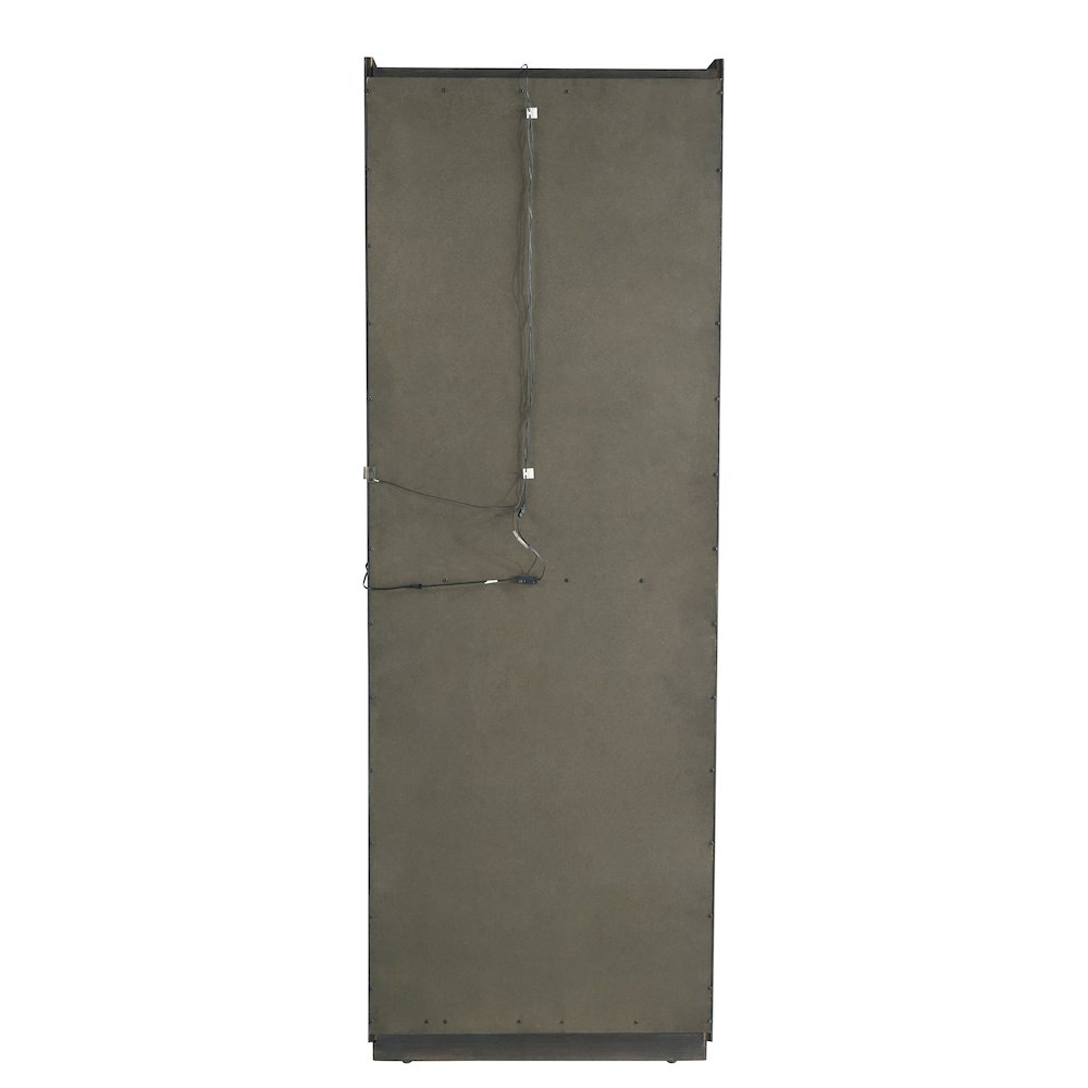 Contemporary Side Entry Curio Cabinet, Dark Wood Finish. Picture 4