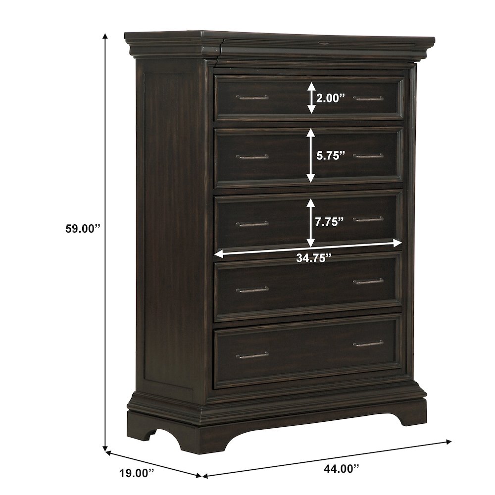 Caldwell 6 Drawer Chest. Picture 7
