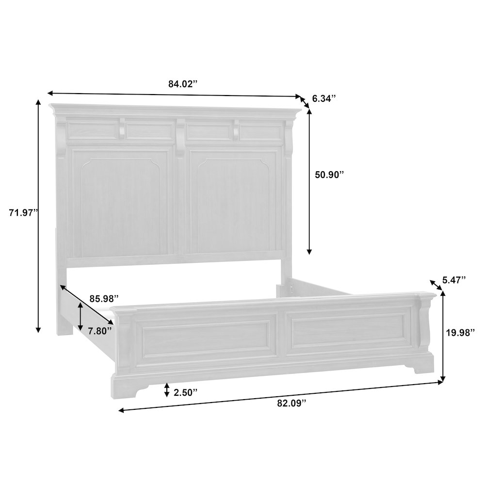 Hickory Creek California King Panel Bed. Picture 8