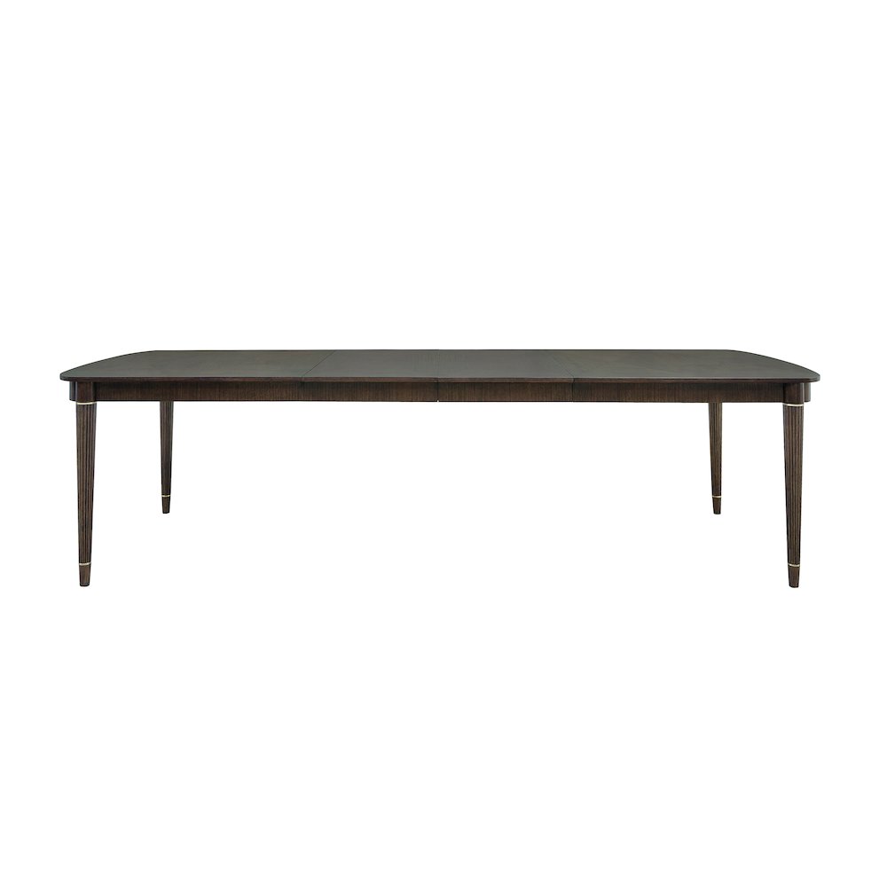Asher Park Leg Dining Table, Piano Brown Finish. Picture 4