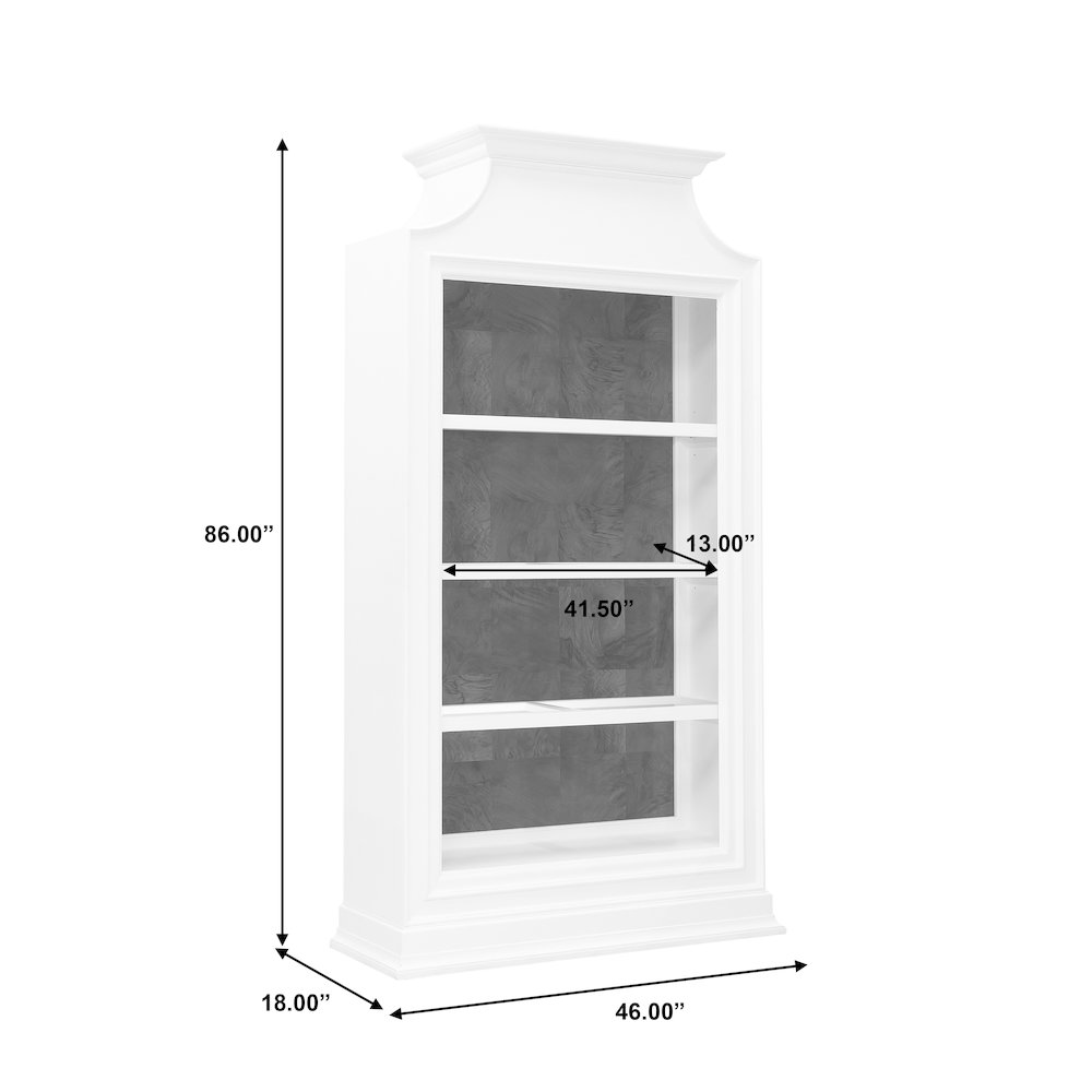Open Storage 3 Shelf Bookcase with Natural Wood Back Panel. Picture 11