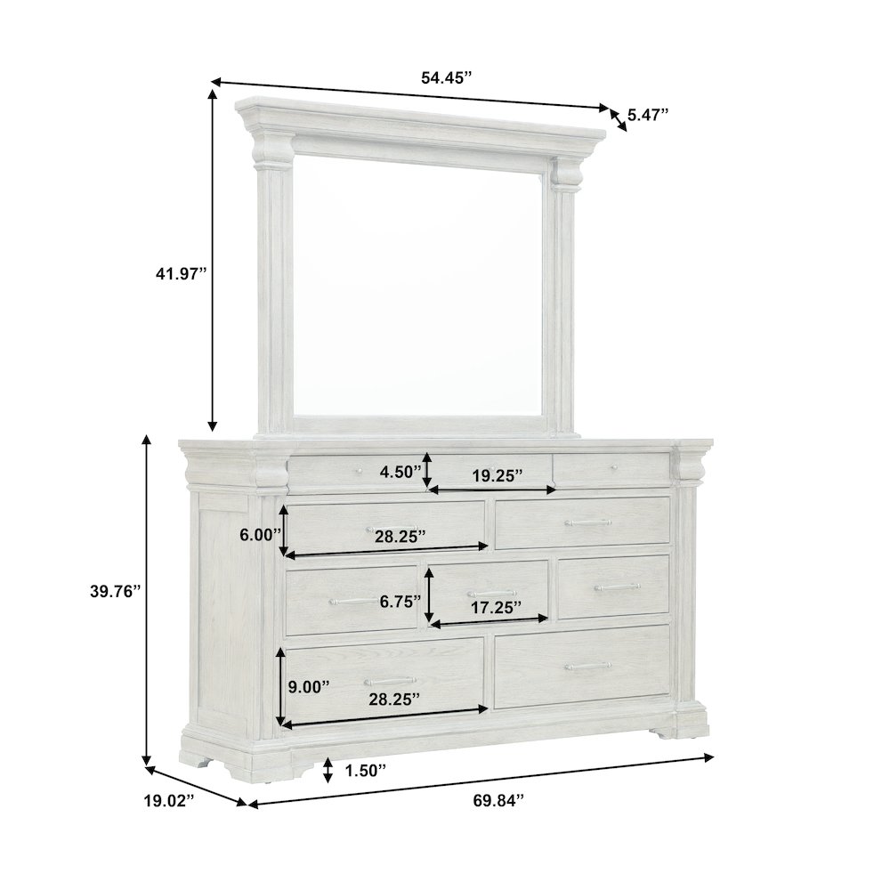 Madison Ridge Brown 10 Drawer Dresser. Picture 10