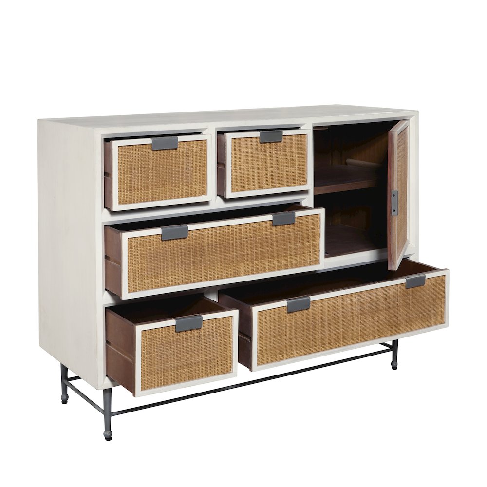 5-Drawer Accent Chest with Cabinet. Picture 3
