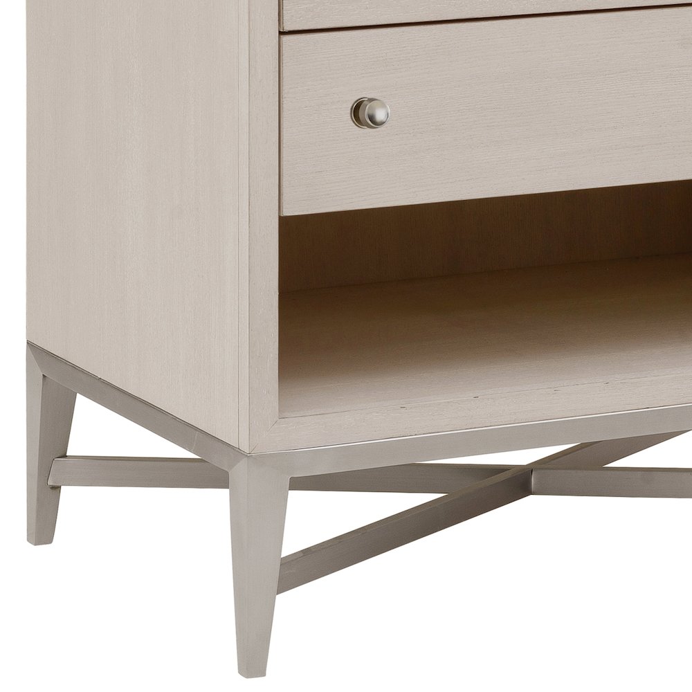Ashby Place Accent Nightstand with Center Drawers and USB-C Port. Picture 7