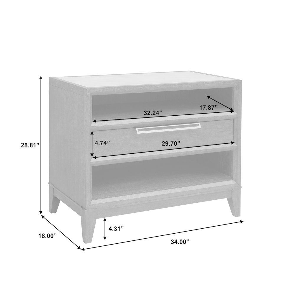 Quincy Stone-Top Bachelor's Chest with Storage Drawer. Picture 12