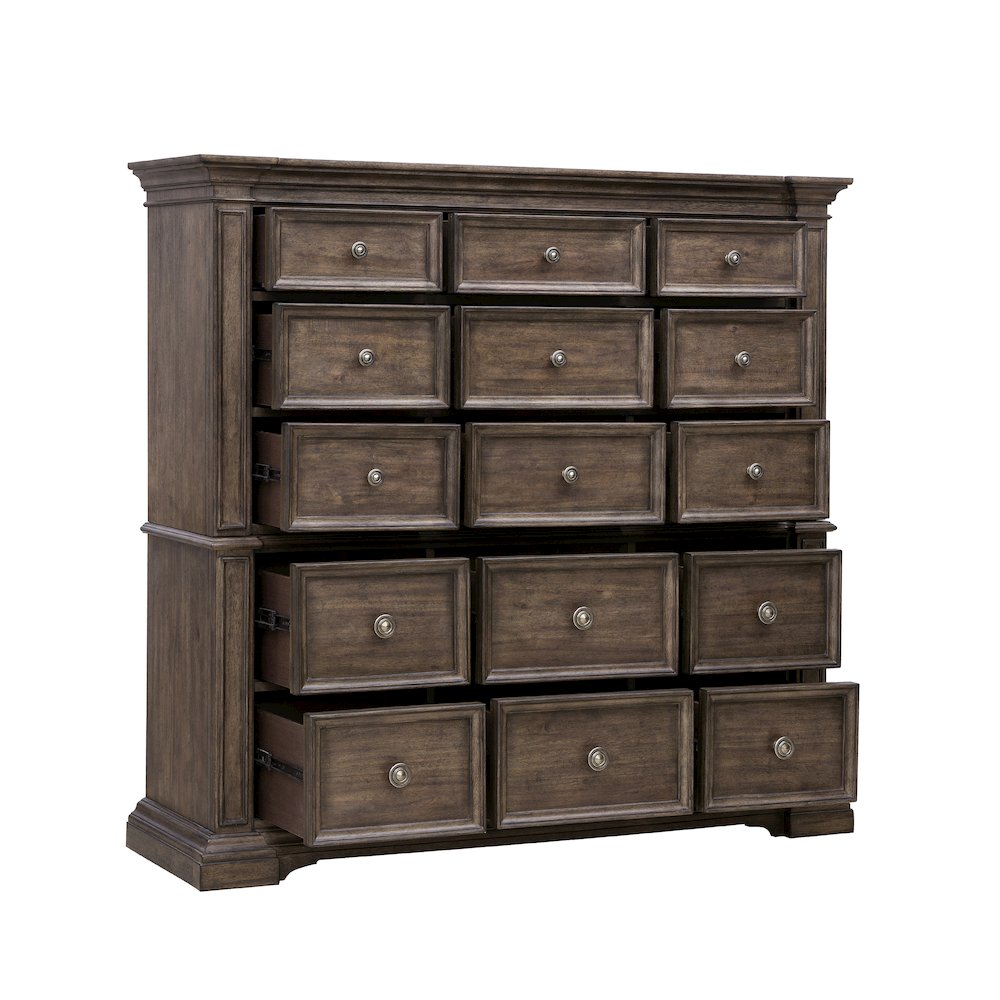 Woodbury 15-Drawer Master Chest in Cowboy Boots Brown. Picture 4