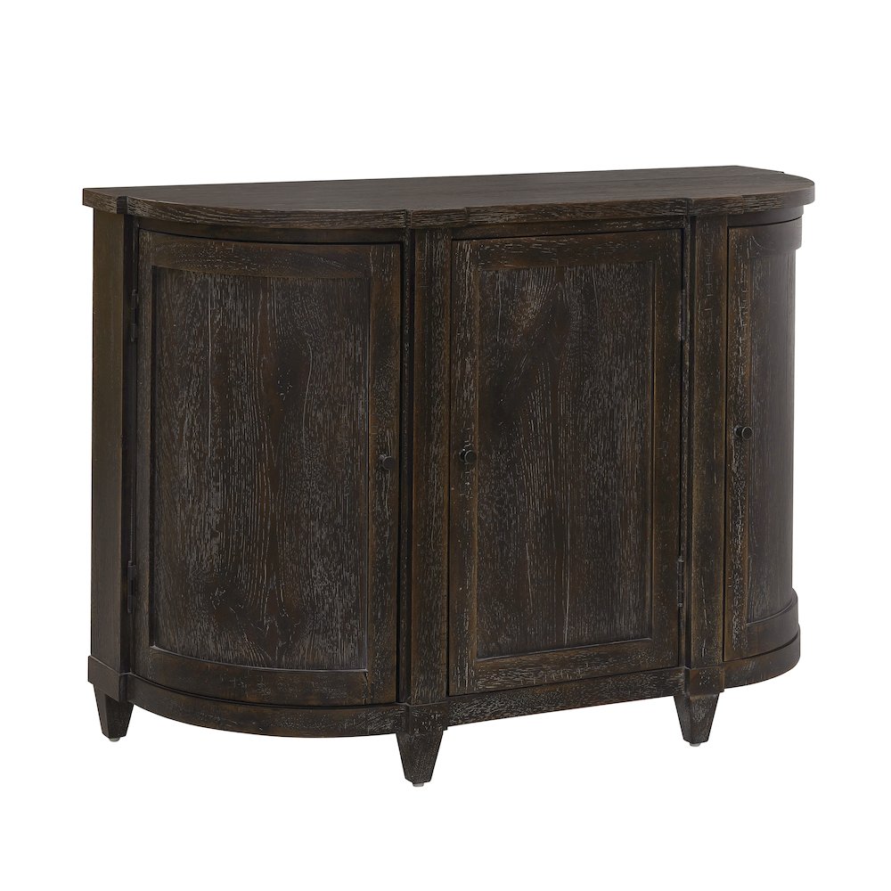 Curved 3 Door Hallway Accent Chest. Picture 3