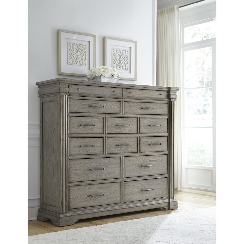 Madison Ridge 14 Drawer Master Chest in Heritage Taupe. Picture 5