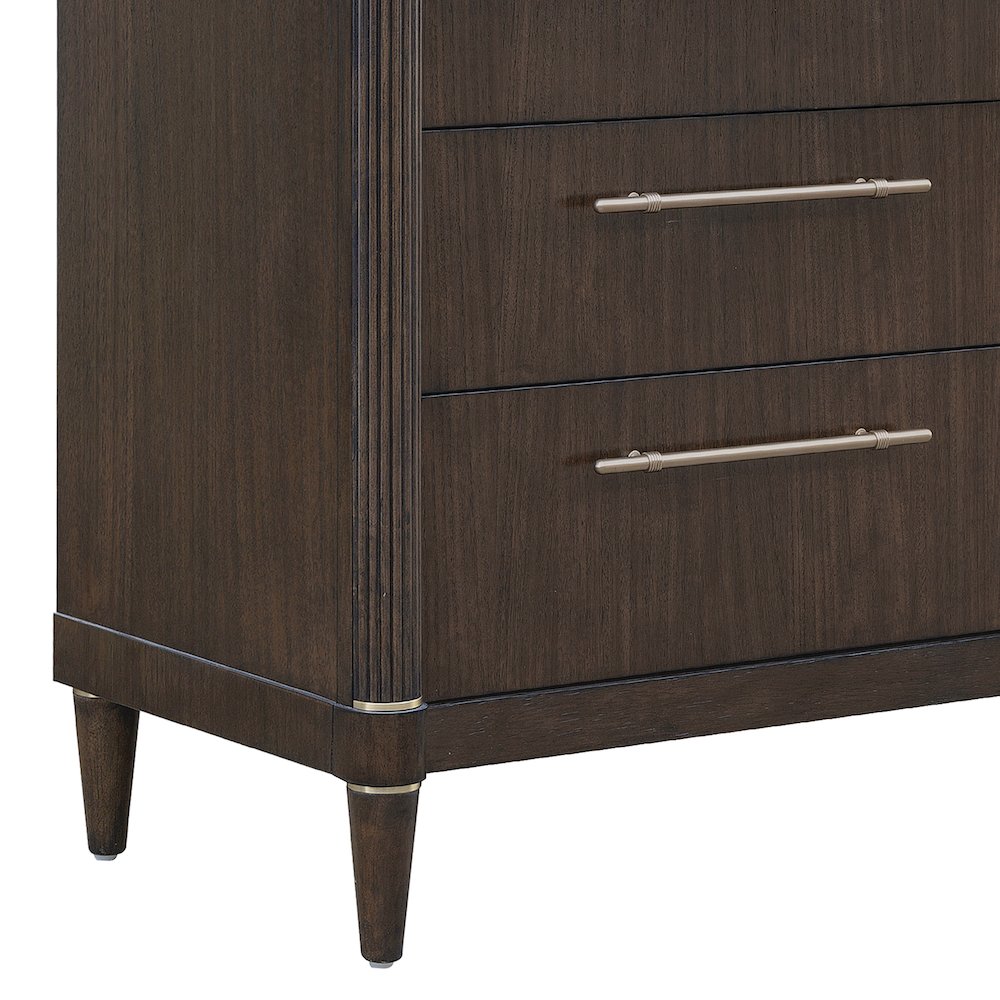 Asher Park 6 Drawer Master Chest, Piano Brown Finish. Picture 5