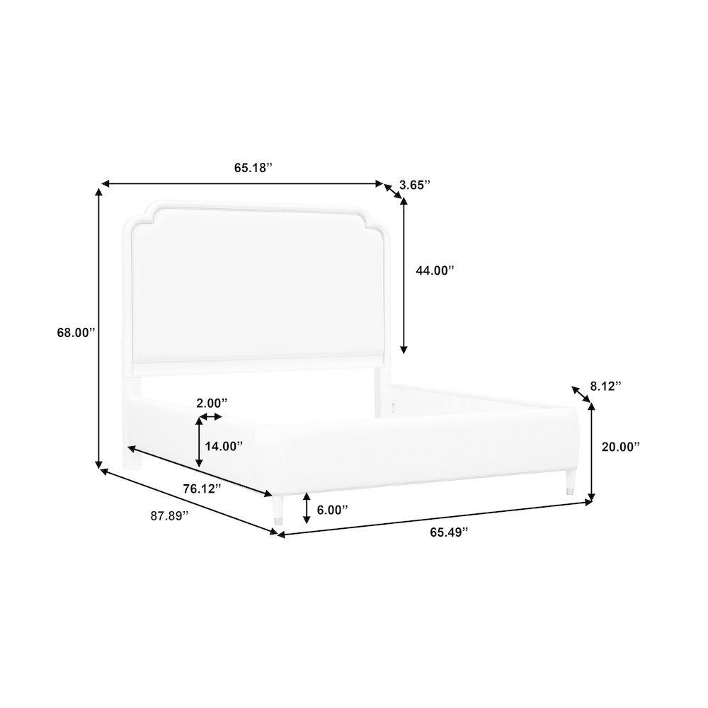 Grace Upholstered Queen Bed. Picture 12