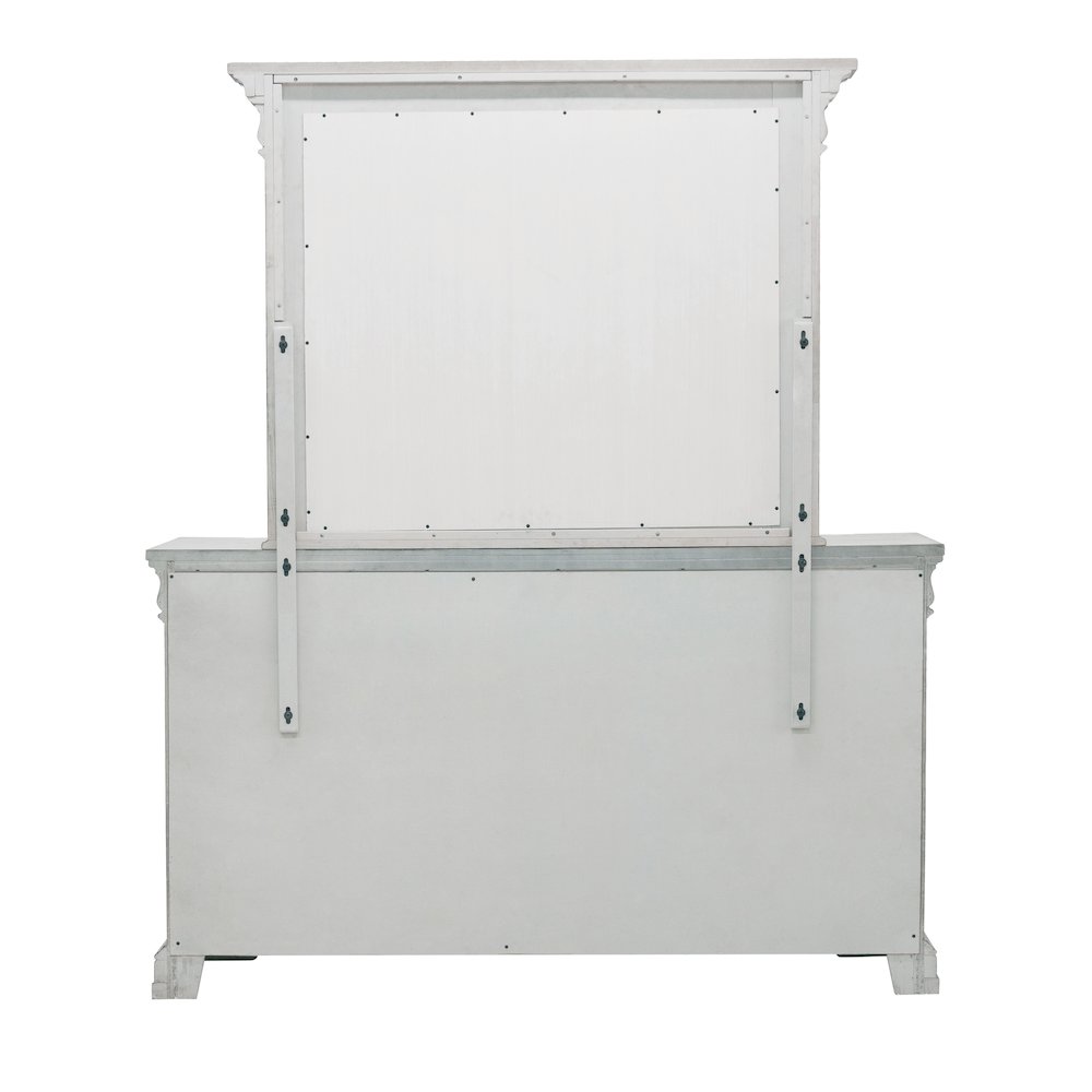 Madison Ridge 10 Drawer Dresser and Framed Mirror in Heritage Taupe. Picture 5