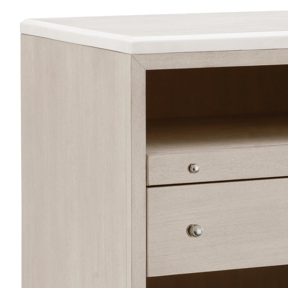 Ashby Place Accent Nightstand with Center Drawers and USB-C Port. Picture 6