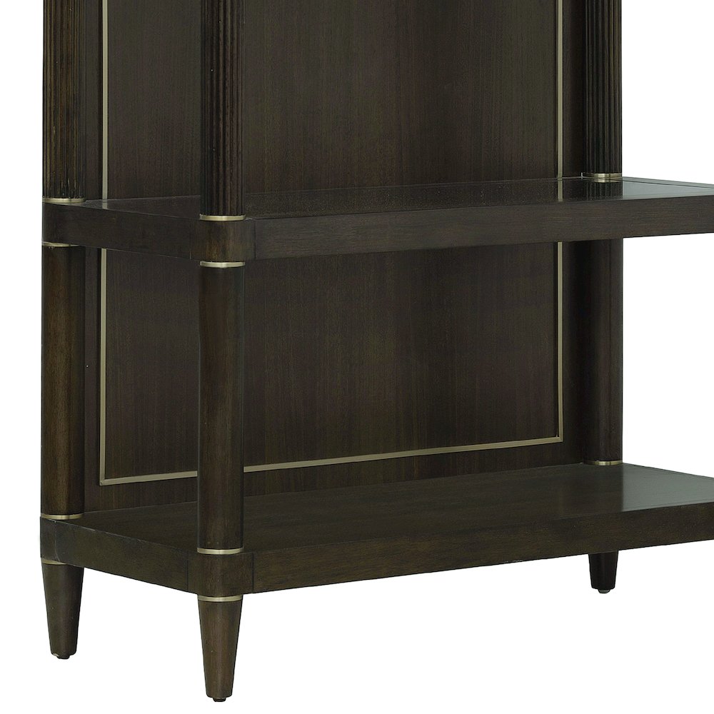 Asher Park Open Shelf Etagere, Piano Brown Finish. Picture 4