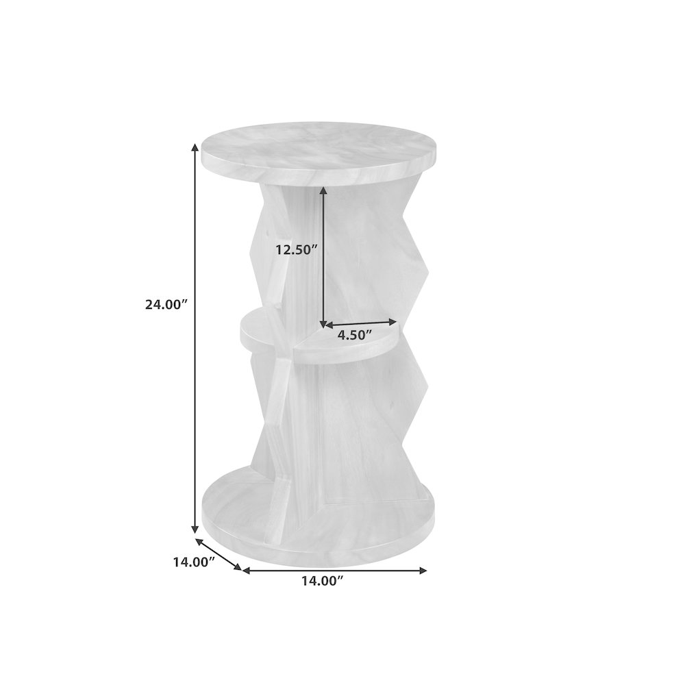 Rustic Round Spot Table. Picture 7