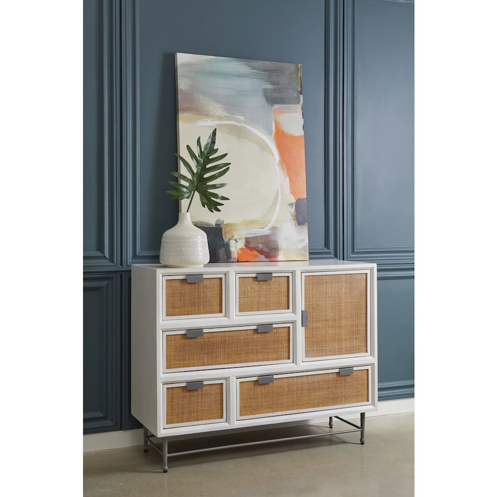 5-Drawer Accent Chest with Cabinet. Picture 7
