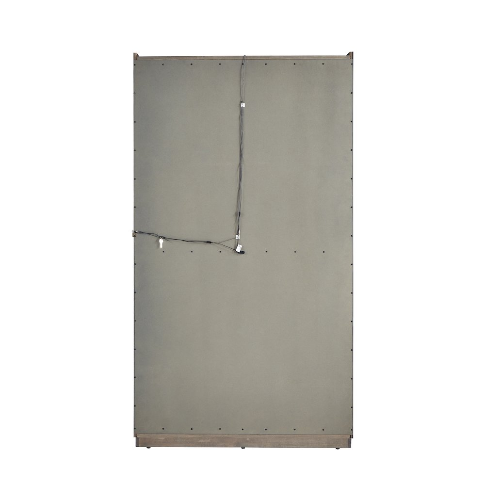 Modern Sliding Door Curio Cabinet, Medium Wood Finish. Picture 4