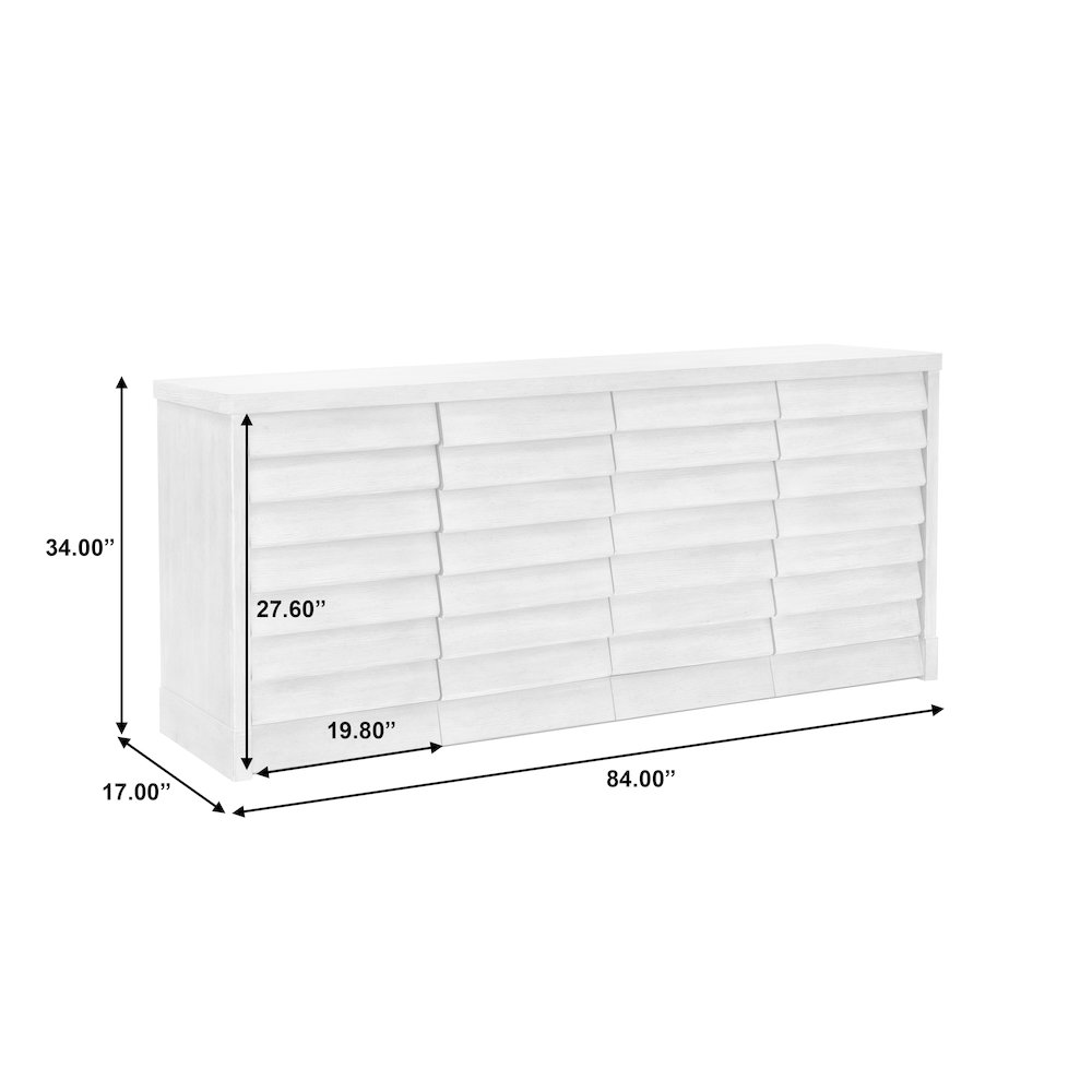 Modern 4 Door Credenza with Storage. Picture 10