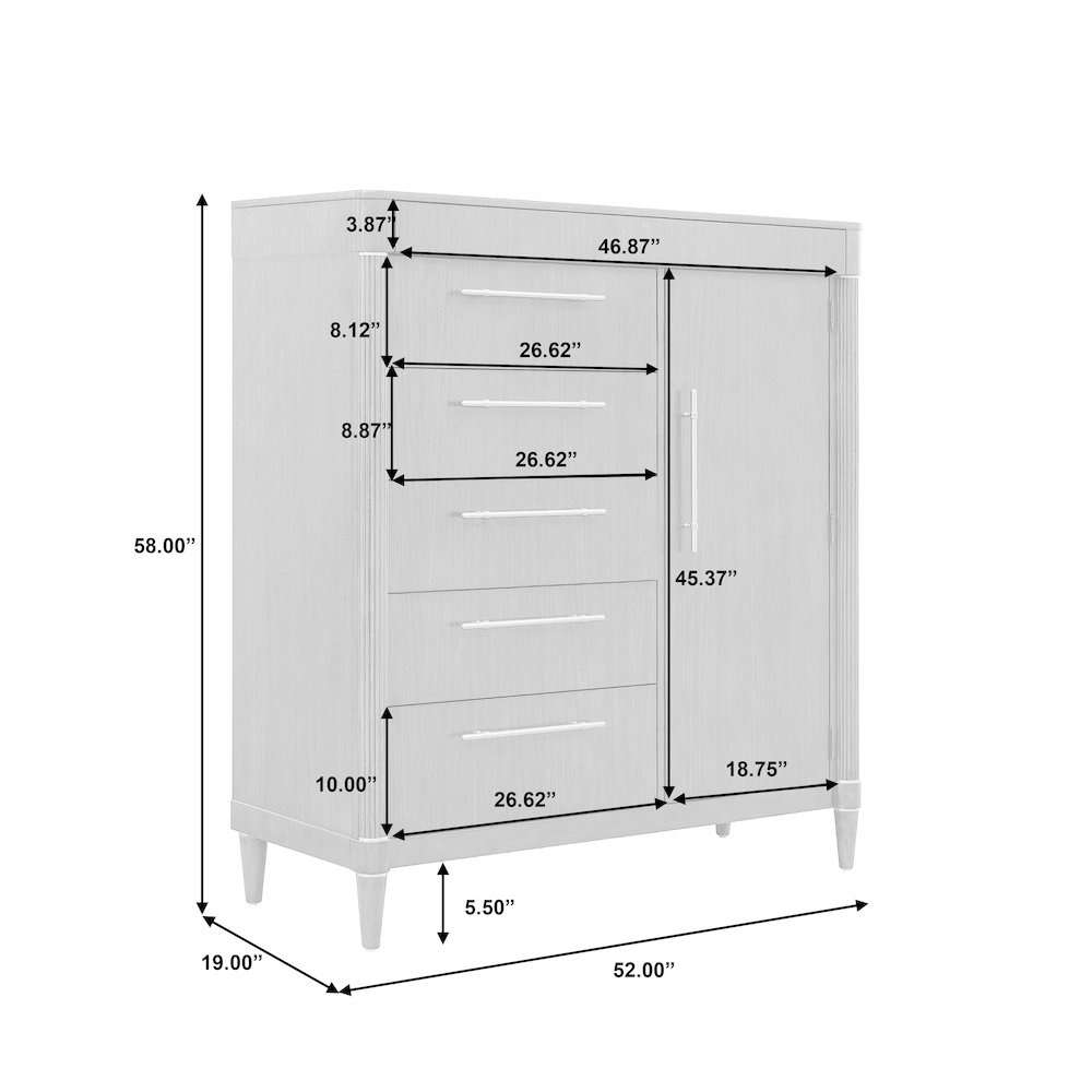 Asher Park 6 Drawer Master Chest, Piano Brown Finish. Picture 6