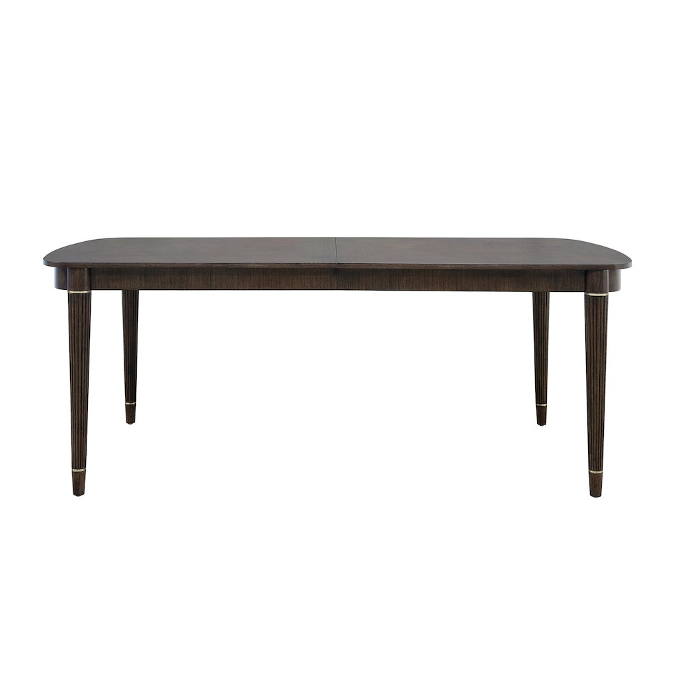 Asher Park Leg Dining Table, Piano Brown Finish. Picture 3