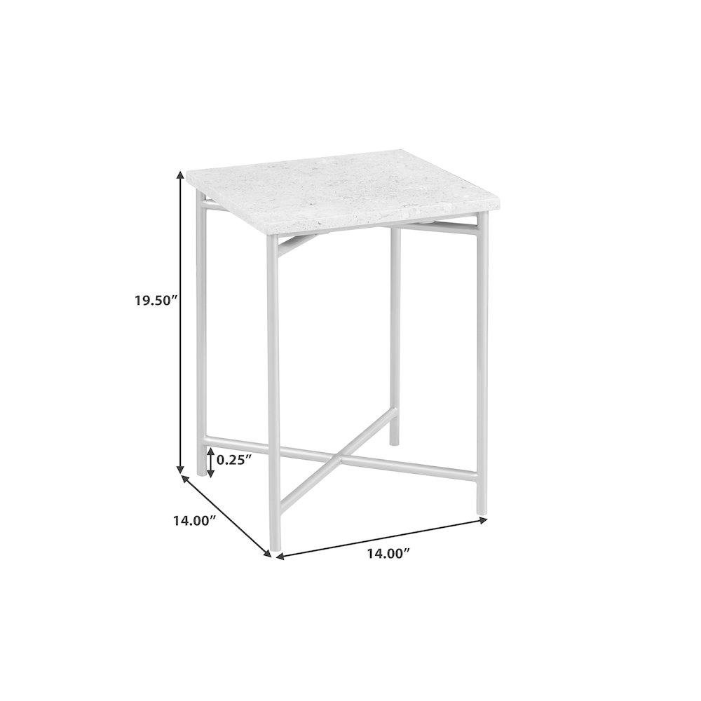 Small Stone Top Nesting table. Picture 8
