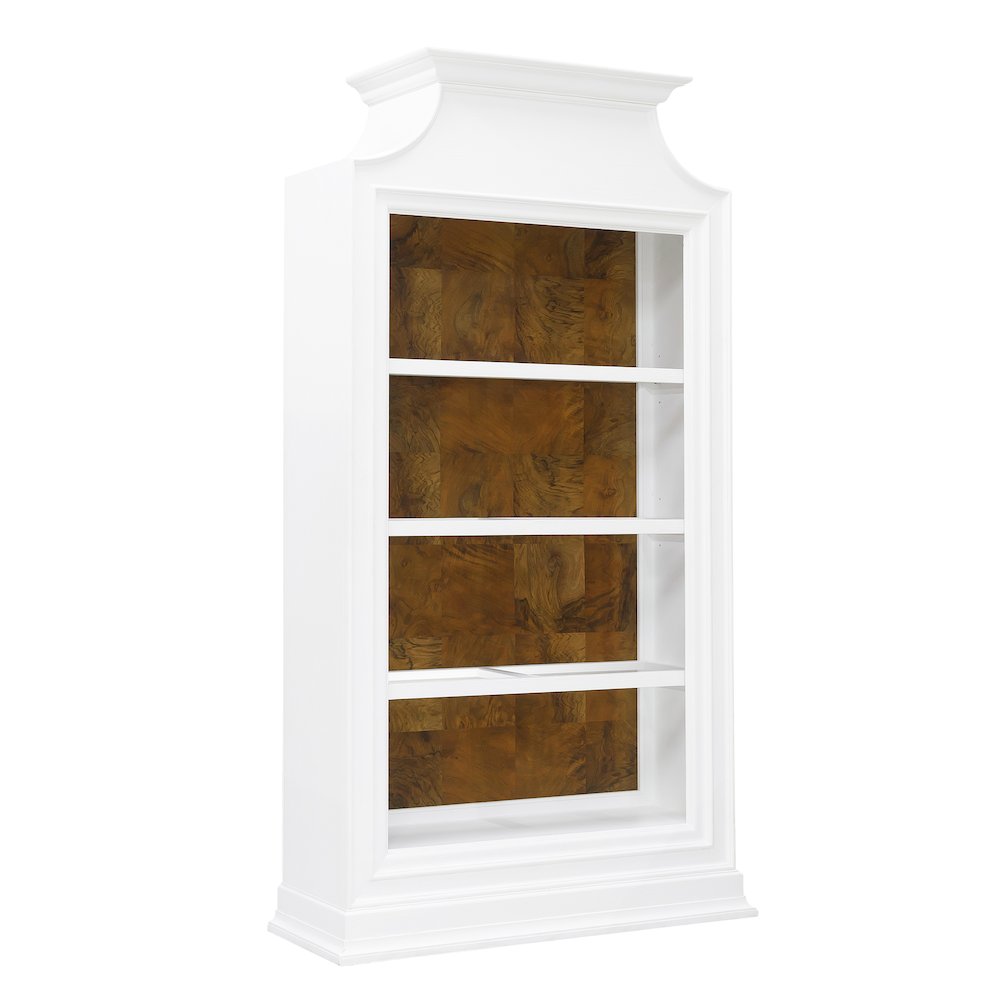 Open Storage 3 Shelf Bookcase with Natural Wood Back Panel. Picture 3