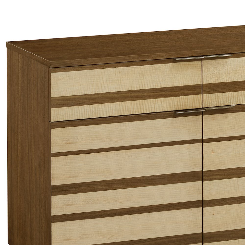Multi-tonal 4 Door Credenza with Drawers. Picture 7