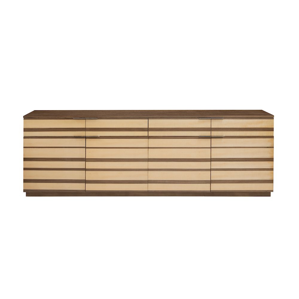 Multi-tonal 4 Door Credenza with Drawers. Picture 1