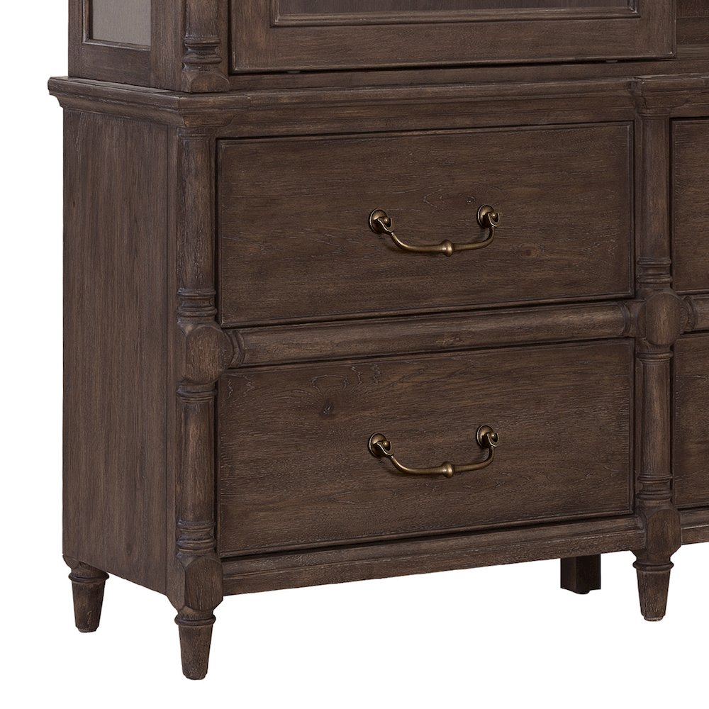 Revival Row Sliding Door Display Cabinet with Storage Drawers. Picture 5