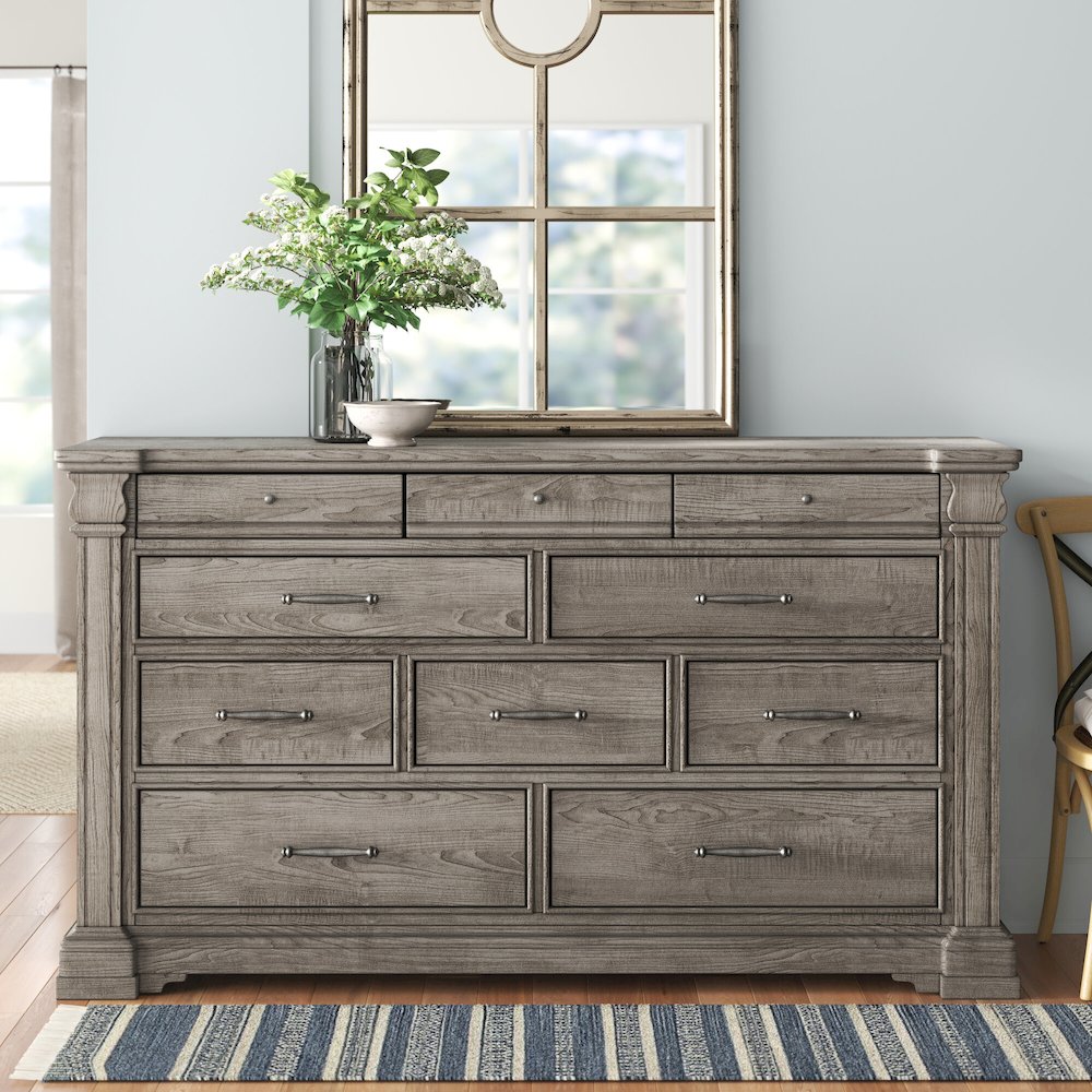 Madison Ridge 10 Drawer Dresser in Heritage Taupe. Picture 11