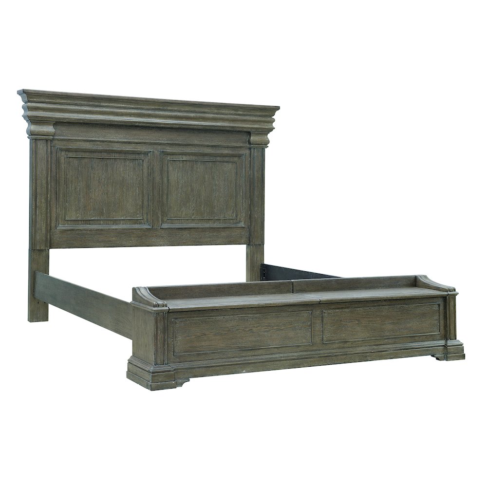 Madison Ridge Brown Queen Bed with Chest Footboard. Picture 3