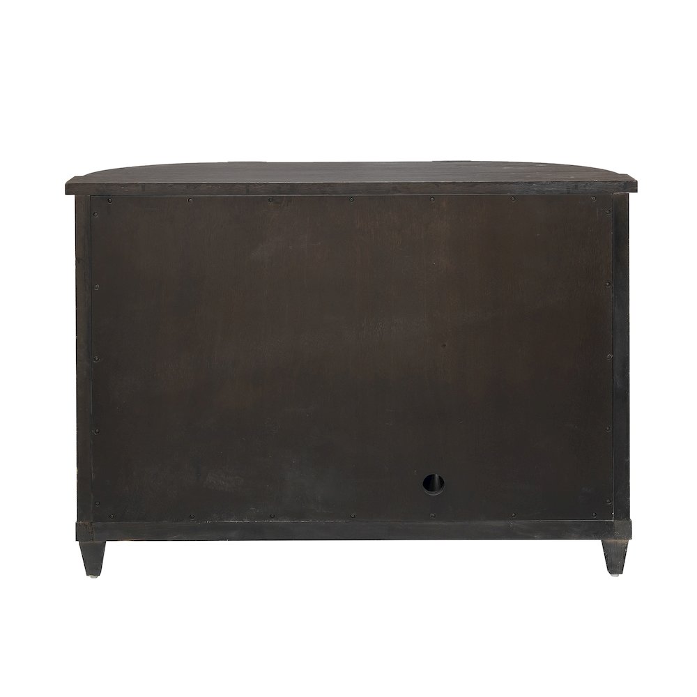 Curved 3 Door Hallway Accent Chest. Picture 5