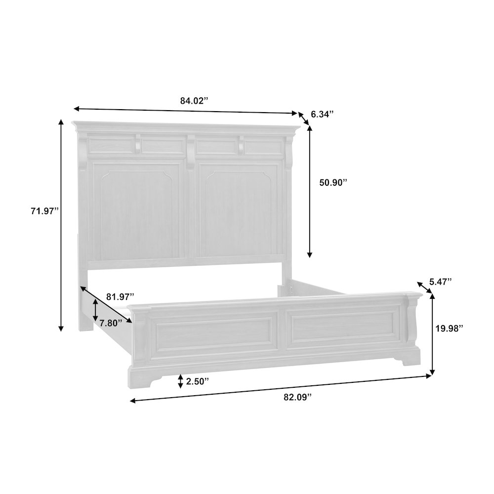 Hickory Creek King Panel Bed. Picture 8