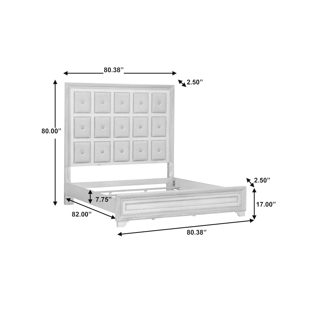 Camila King Upholstered Bed. Picture 9