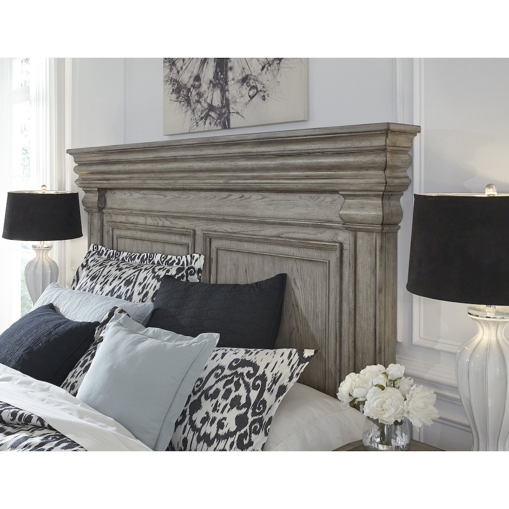 Madison Ridge Queen Panel Bed in Heritage Taupe. Picture 6