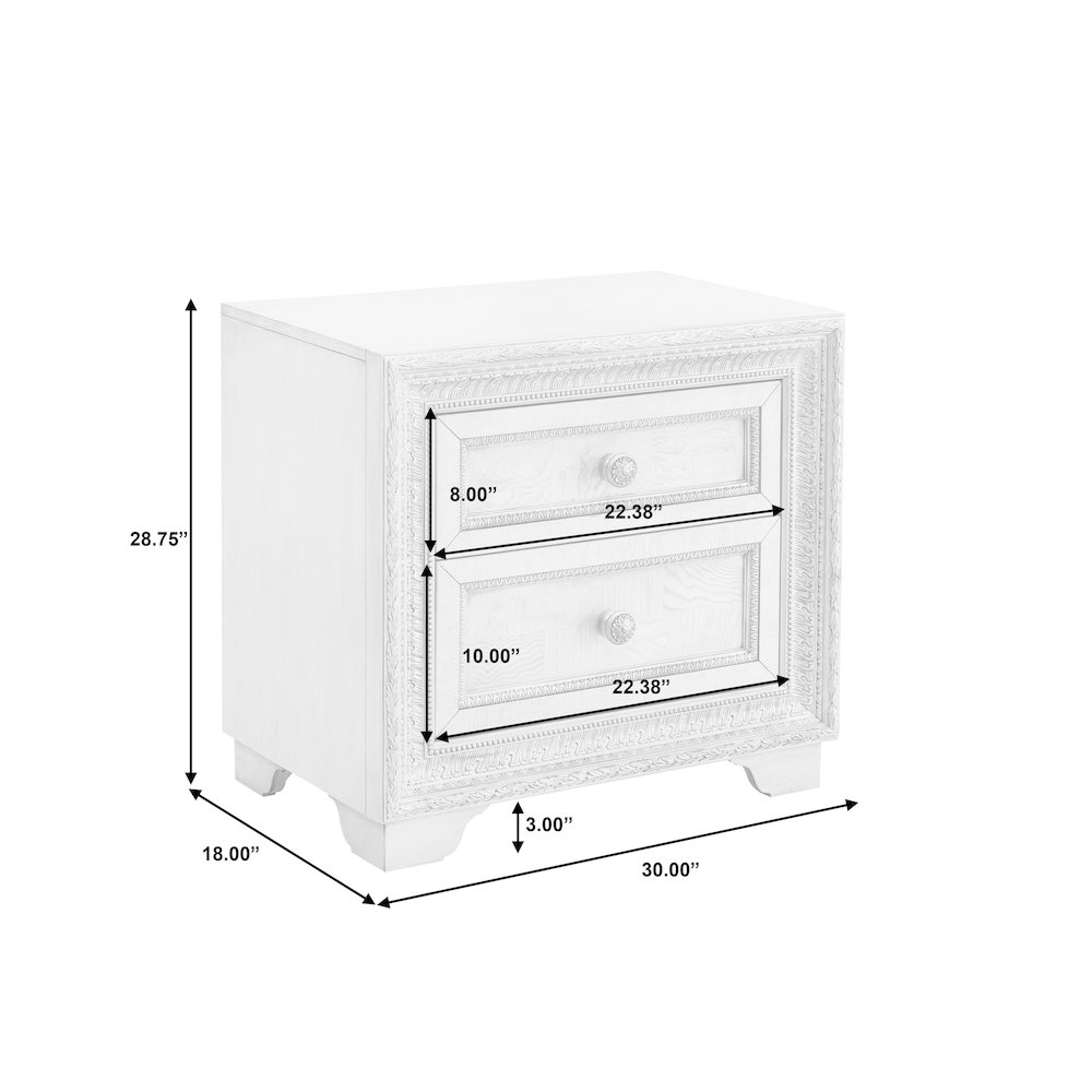 Camila 2 Drawer Nightstand. Picture 10