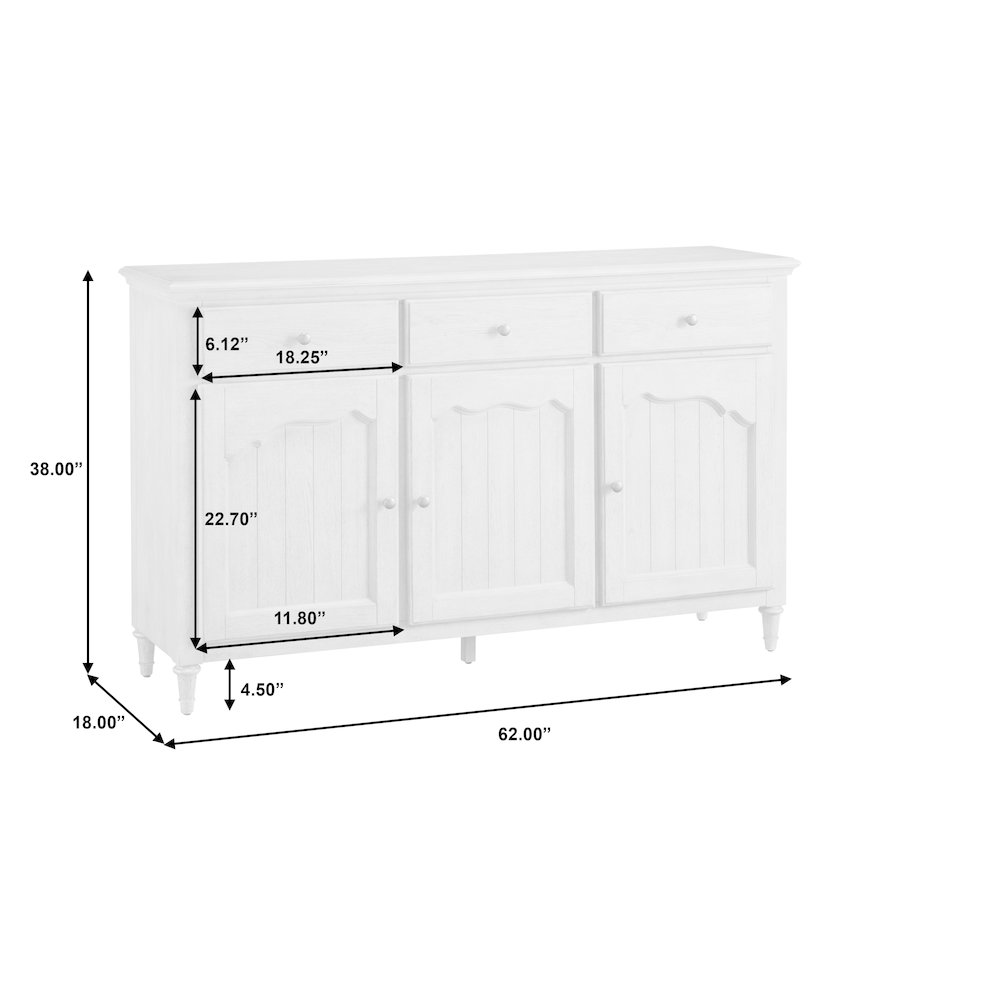 3-Door Credenza with Storage Drawers. Picture 9