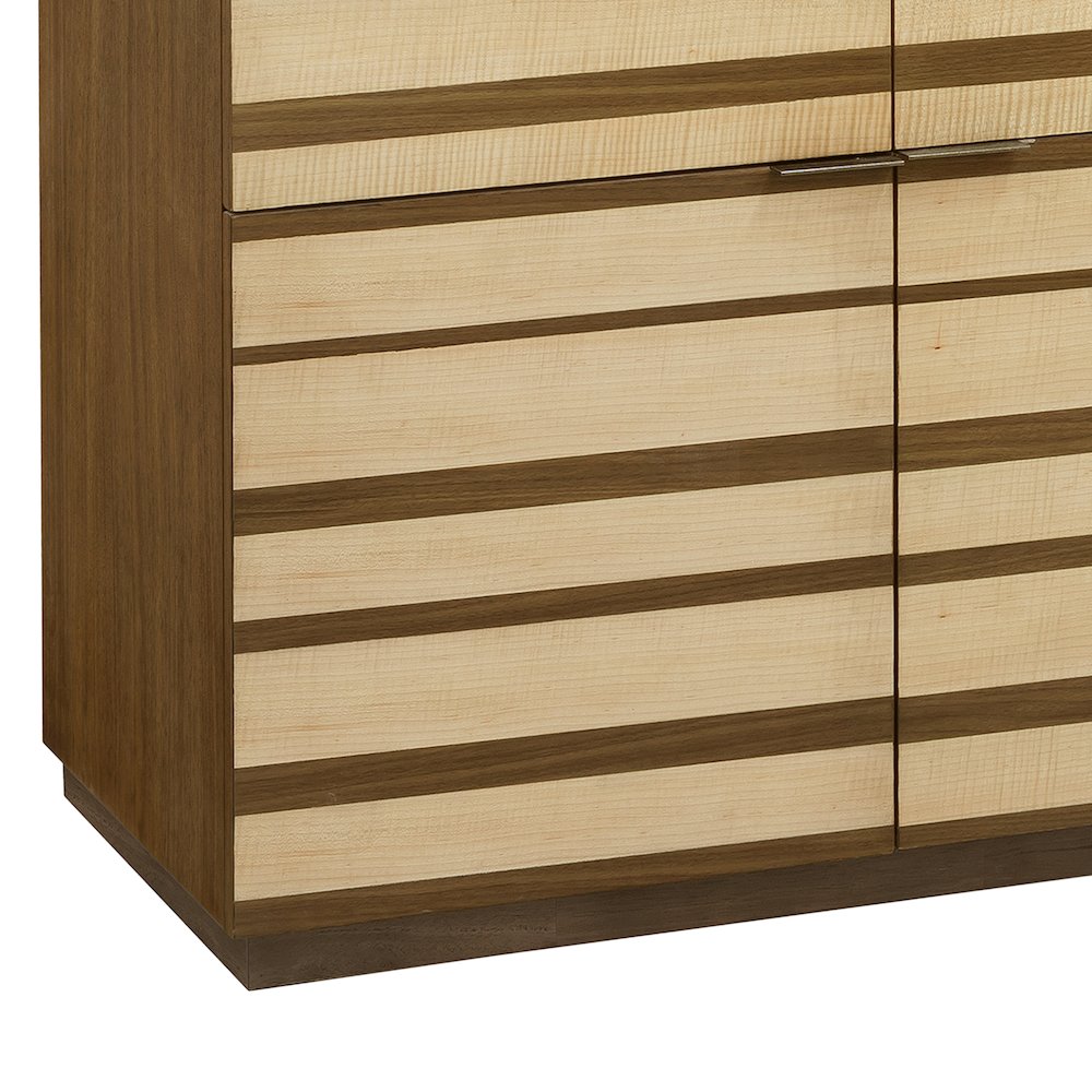 Multi-tonal 4 Door Credenza with Drawers. Picture 8
